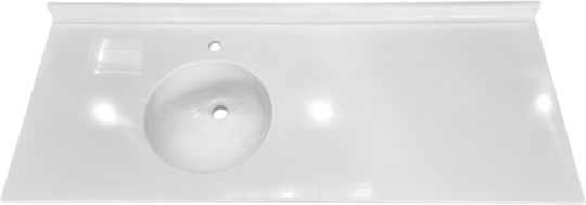 Plan vasque Circ, 1 vasque, Marbol blanc brillant, 1467 x 600 mm