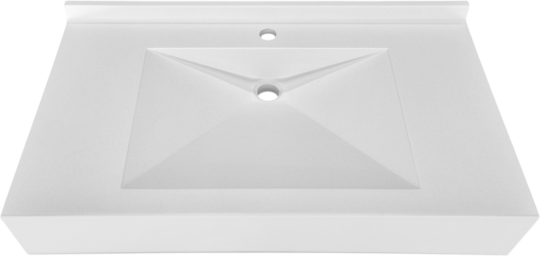 Plan vasque Access, 1 vasque, Surian blanc S250, 860 x 500 mm