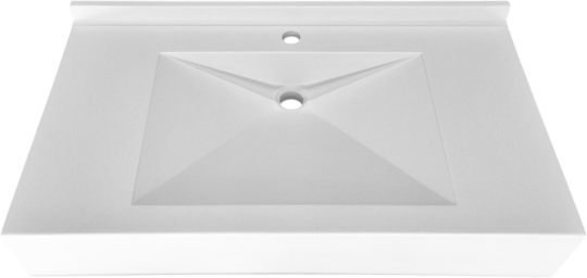 Plan vasque Access, 1 vasque, Surian blanc S250, 863 x 500 mm