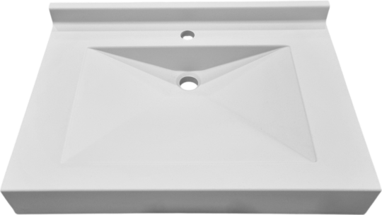 Plan vasque Access, 1 vasque, Surian blanc S250, 700 x 500 mm