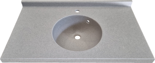 Plan vasque Circ, 1 vasque, Surian gris S232, 900 x 530 mm