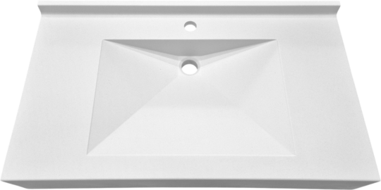 Plan vasque Access, 1 vasque, Surian blanc S250, 865 x 500 mm