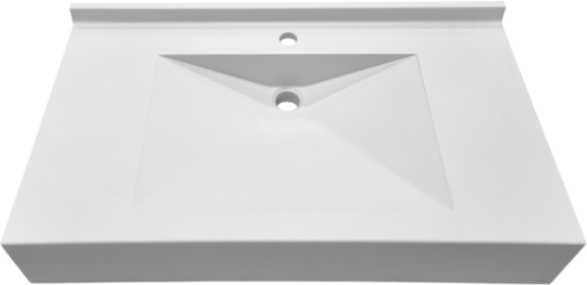 Plan vasque Access, 1 vasque, Surian blanc S250, 865 x 500 mm